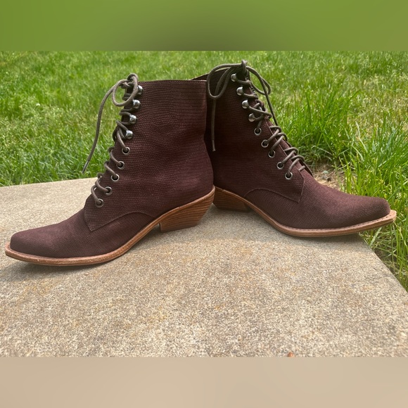 Jeffrey Campbell Burgundy Suede Boots - Picture 5 of 9